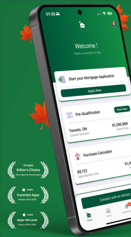 Mortgage app β welcome screen